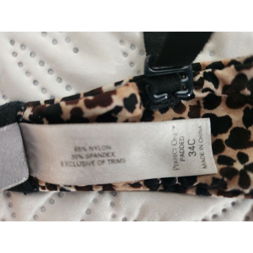 Victoria's Secret Perfect One Leopard T-Shirt Bra 34C Padded Underwire - Picture 7 of 7